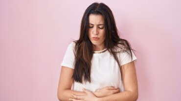 Woman with gut health problems Woman with gut health problems